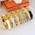 The Classic H Enamel Bangle (neutral)