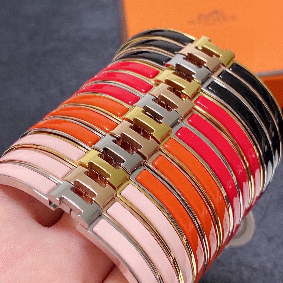Classic H-Slim Enamel Bangle