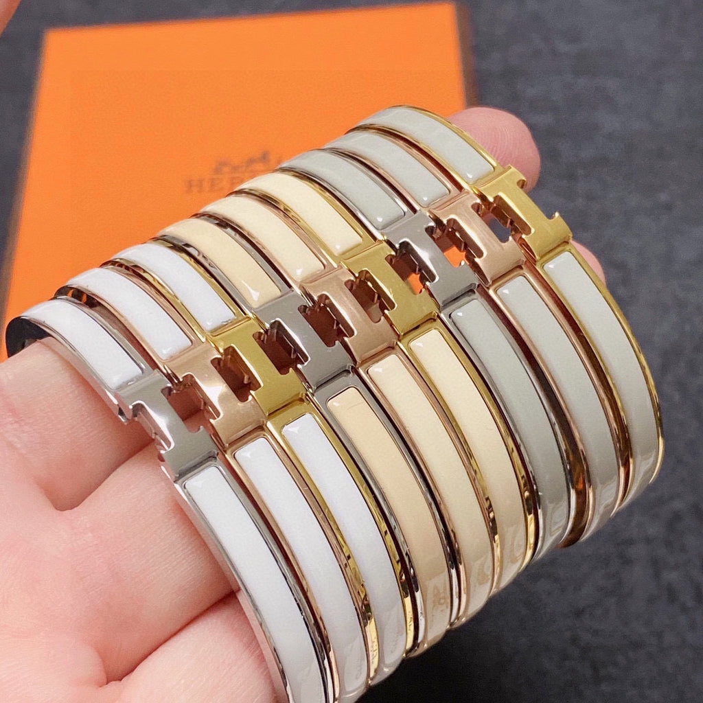 Classic H-Slim Enamel Bangle