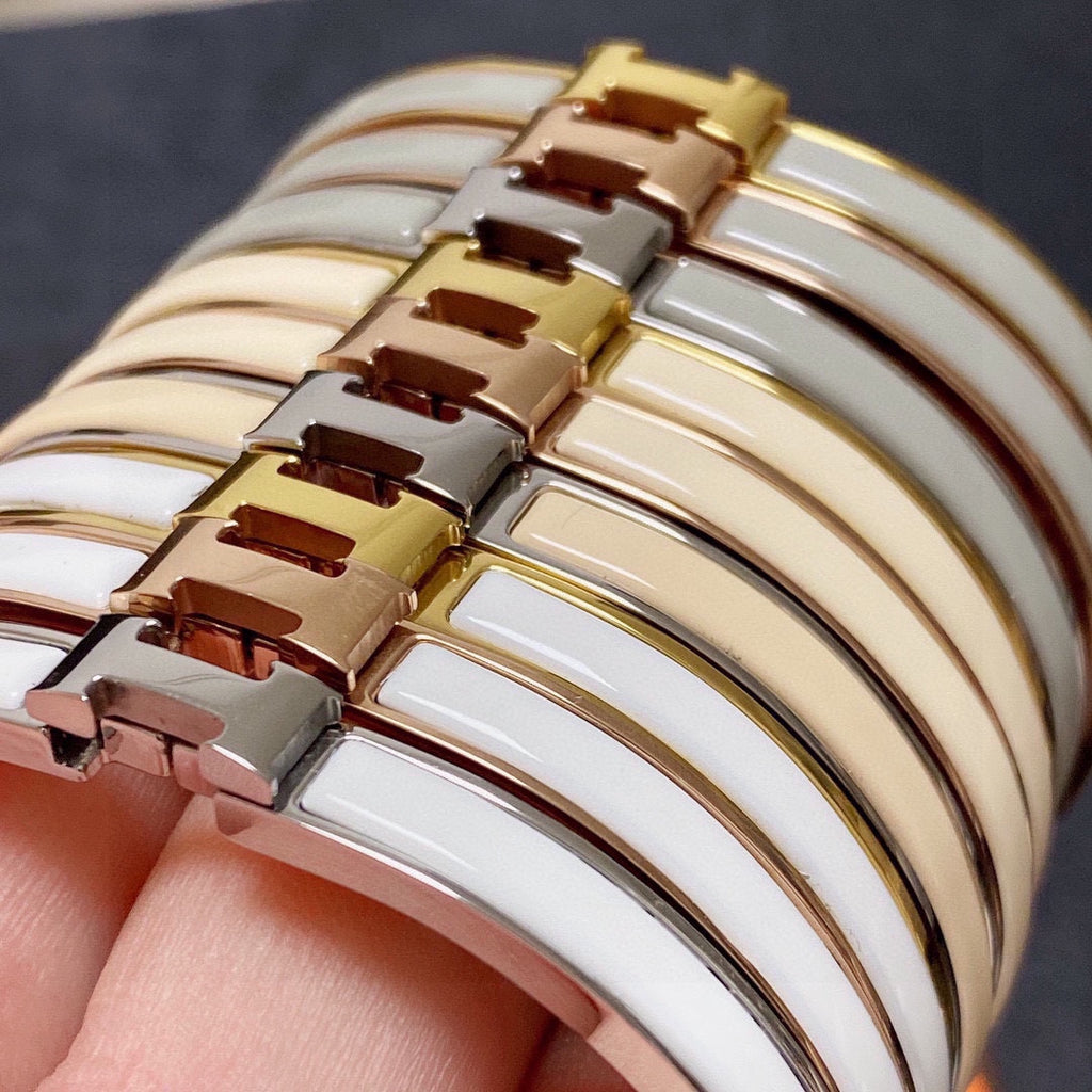 Classic H-Slim Enamel Bangle