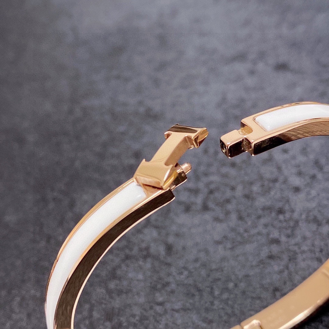 Classic H-Slim Enamel Bangle