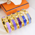 The Classic H Enamel Bangle (violets)