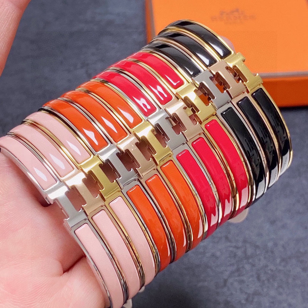 Classic H-Slim Enamel Bangle