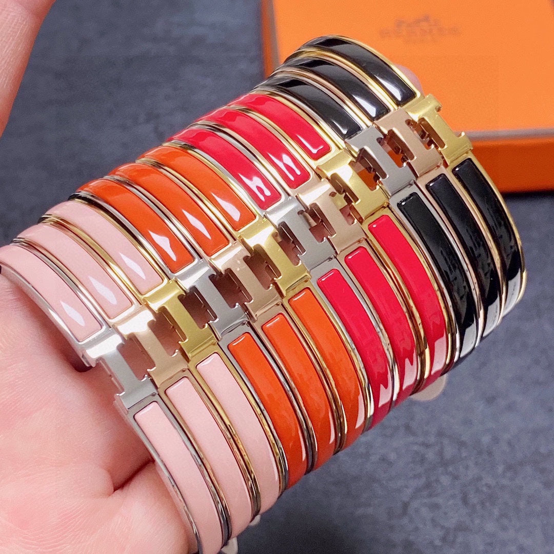Classic H-Slim Enamel Bangle
