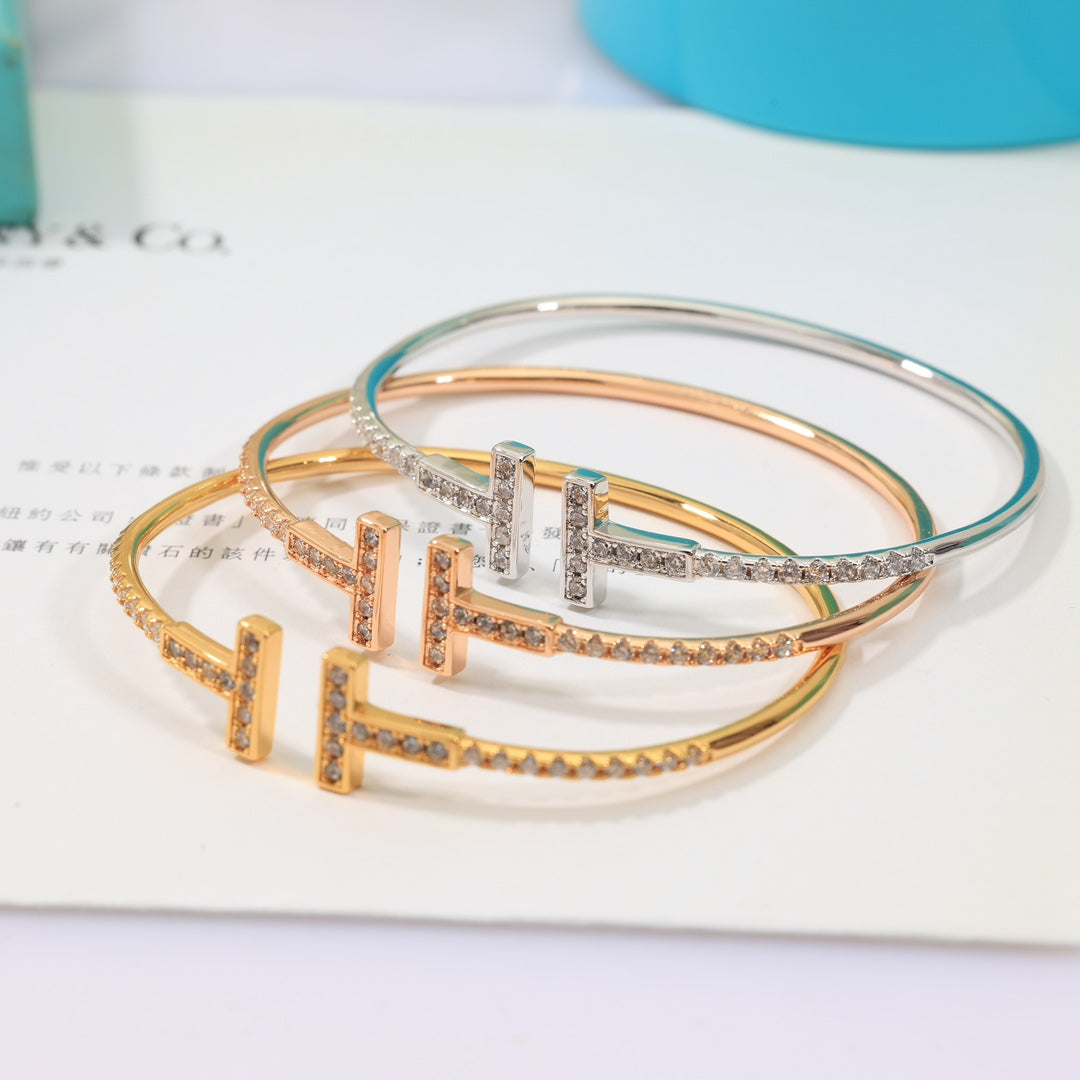 The Pavé T Bracelet