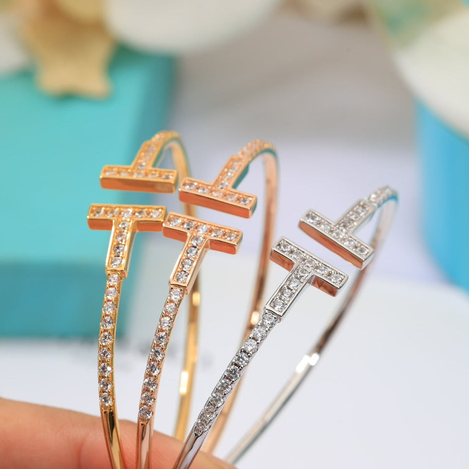 The Pavé T Bracelet