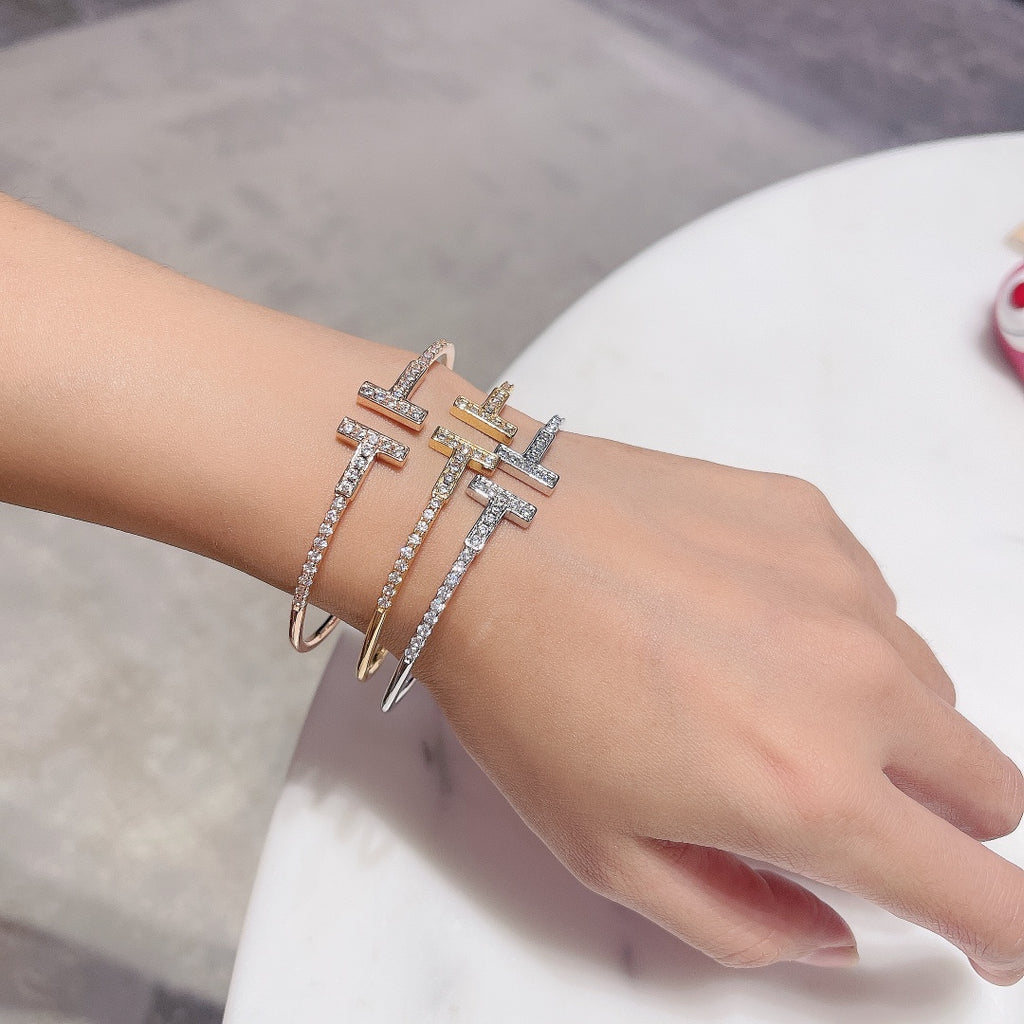 The Pavé T Bracelet