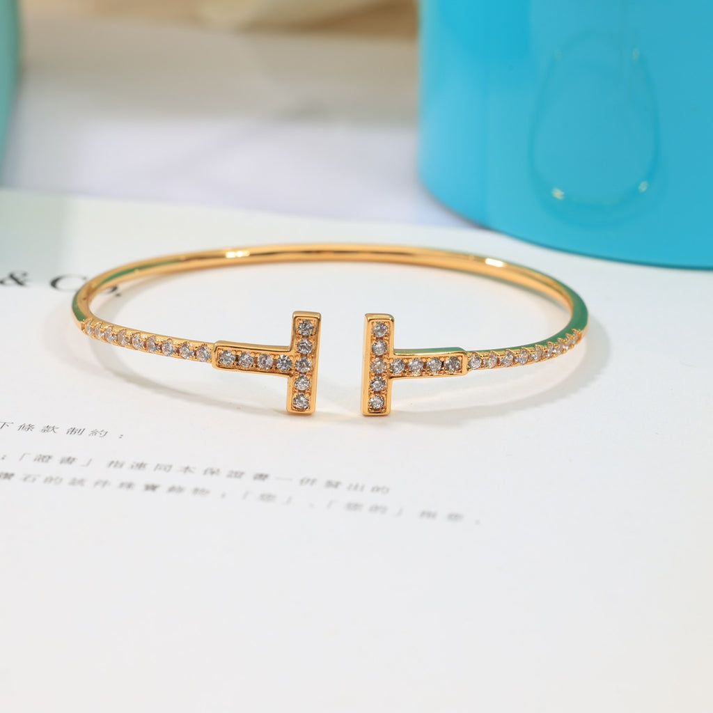 The Pavé T Bracelet