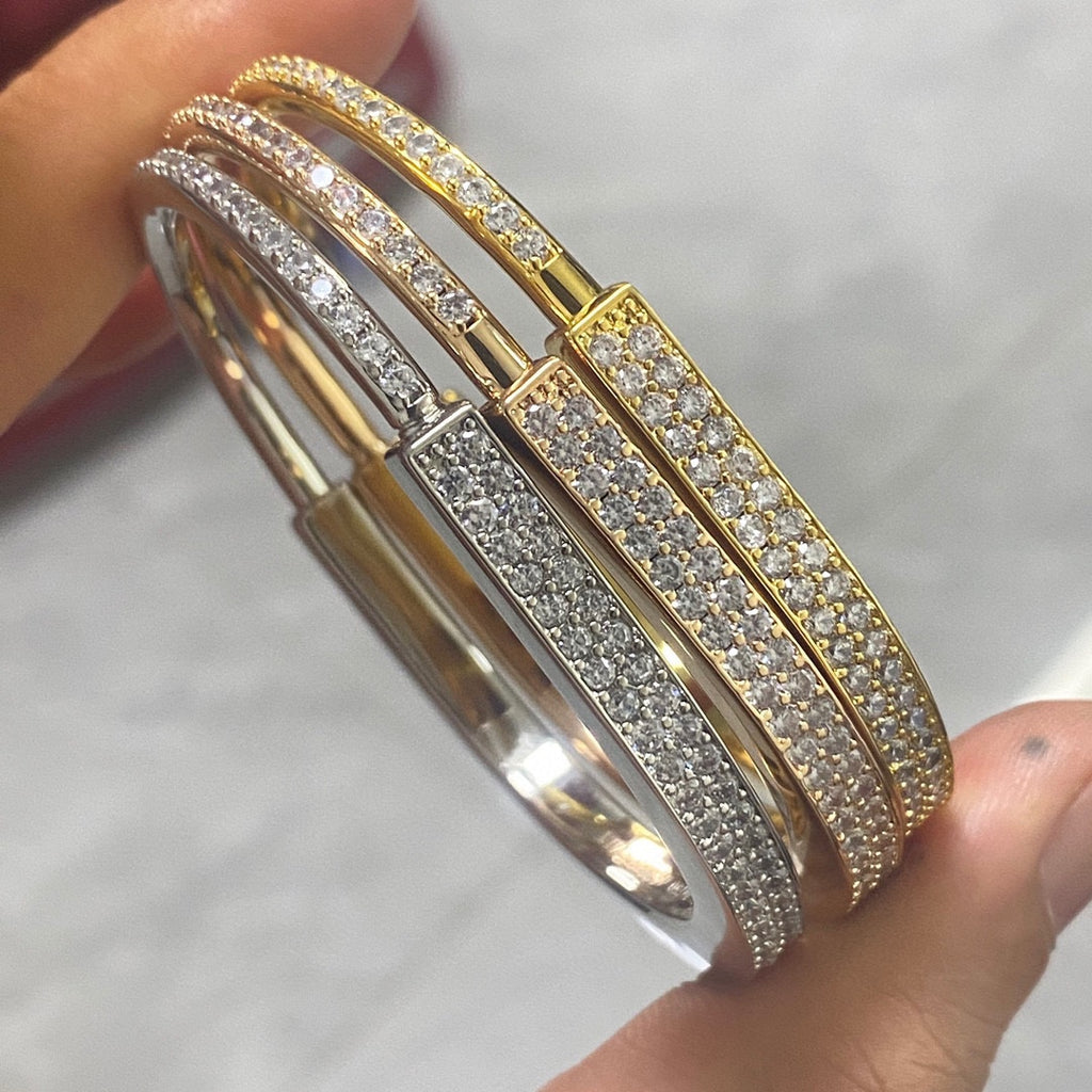 The Full Pavé Lock Bangle